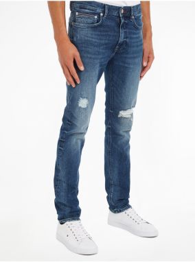 Modré pánske slim fit džínsy Tommy Hilfiger