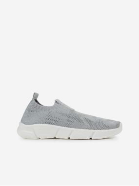 Svetlosivé dievčenské slip on tenisky Geox