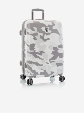 Biely cestovný kufor Heys White Camo M