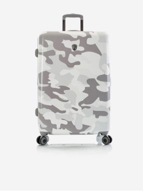 Šedý vzorovaný cestovný kufor Heys White Camo L