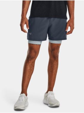 Šedé pánske športové šortky Under Armour LAUNCH ELITE 2in1 5'' SHORT