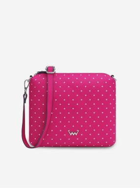 Tmavo ružová dámska crossbody kabelka Vuch Coalie Dotty Pink