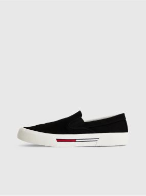 Čierne pánske slip on tenisky Tommy Jeans