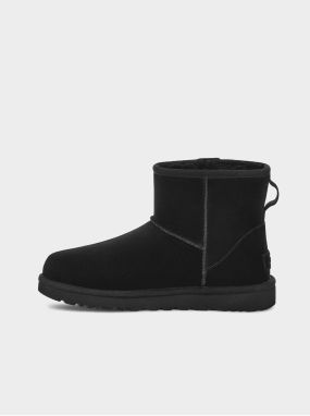 Čierne dámske členkové semišové snehule UGG Bailey zip mini