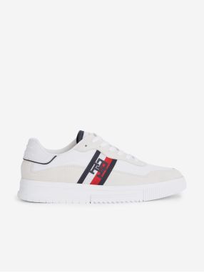 Krémové pánske kožené tenisky Tommy Hilfiger