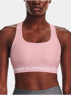 Svetloružová športová podprsenka Under Armour Crossback Mid Bra