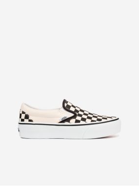 Čierno-krémové dámske slip on tenisky VANS Classic