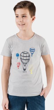 Svetlošedé chlapčenské tričko s potlačou SAM 73