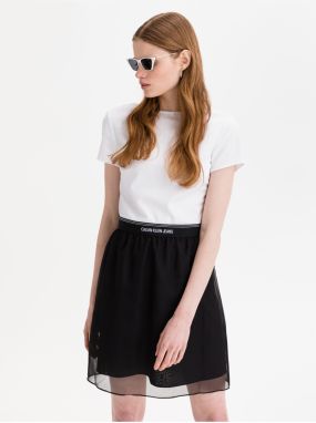 Bielo-čierne dámske šaty Milano Calvin Klein Jeans