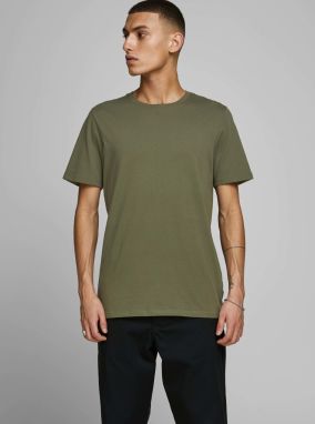 Kaki basic tričko Jack & Jones Organic