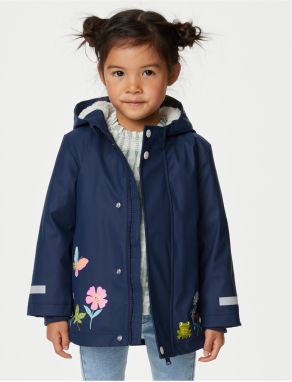 Tmavomodrá dievčenská nepremokavá bunda Marks & Spencer