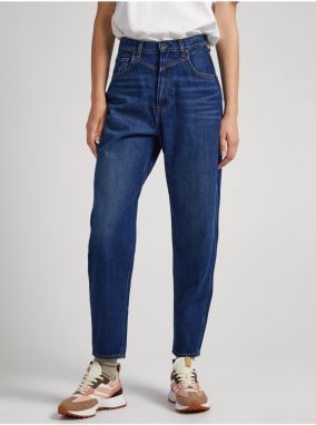 Modré dámske mom džínsy Pepe Jeans Rachel