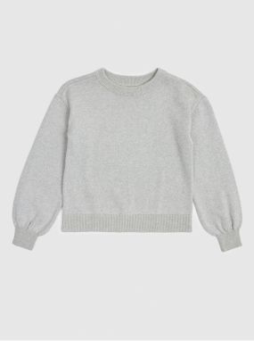 Šedý dievčenský basic sveter GAP