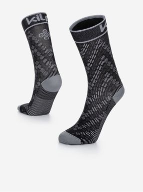 Šedo-čierne unisex ponožky Kilpi CYCLER-U