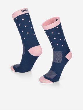 Ružovo-modré unisex bodkované ponožky Kilpi DOTS