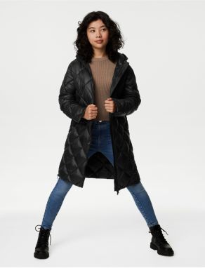 Čierny dievčenský prešívaný kabát Marks & Spencer