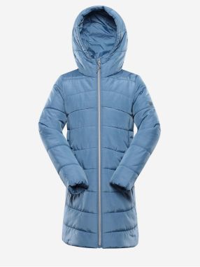Modrý dievčenskú zimnú prešívaný kabát ALPINE PRE EDORO