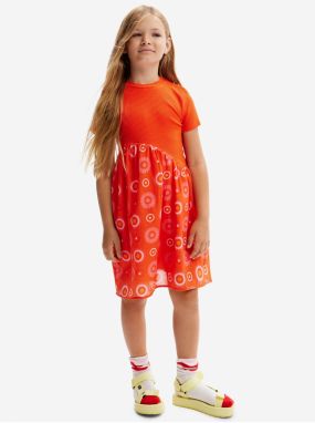 Oranžové dievčenské šaty Desigual Andy