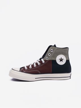 Šedo-hnedé pánske členkové tenisky Converse Chuck 70