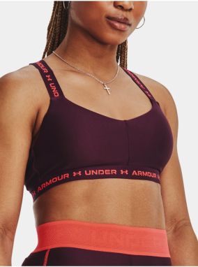 Vínová športová podprsenka Under Armour Crossback Low