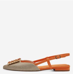 Oranžovo-béžové dámske sandálky Tamaris
