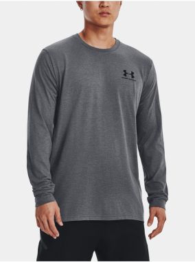 Tmavosivé športové tričko Under Armour UA SPORTSTYLE LEFT CHEST LS