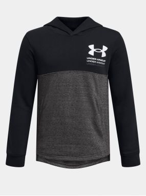 Čierna športová mikina Under Armour UA Boys Rival Terry Hoodie