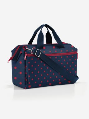 Tmavomodrá bodkovaná cestovná taška Reisenthel Allrounder S Pocket Mixed Dots Red