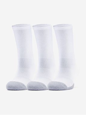 Sada troch párov bielych ponožiek Heatgear Under Armour.