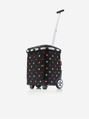Čierny bodkovaný nákupný vozík na kolieskach Reisenthel Carrycruiser Plus Dots