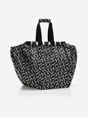 Sivo-čierna vzorovaná skladacia nákupná taška Reisenthel Easyshoppingbag Signature