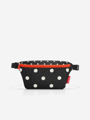 Červeno-čierna dámska bodkovaná ľadvinka Reisenthel Beltbag S Mixed Dots