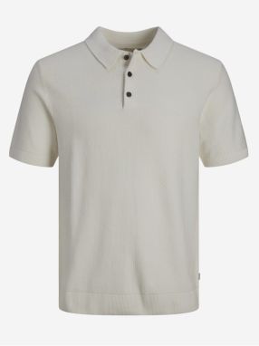 Krémové pánske polo tričko Jack & Jones Blusandri