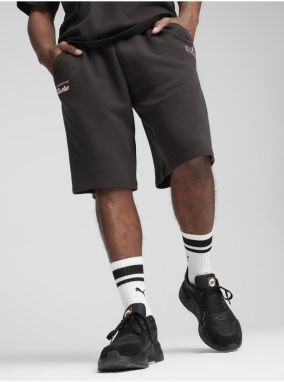 Čierne pánske teplákové kraťasy Puma PL ESS Shorts
