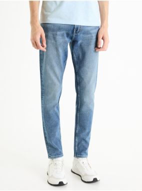 Modré pánske slim fit džínsy Celio Dofine