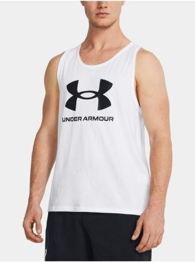 Biele tielko Under Armour UA SPORTSTYLE LOGO TANK