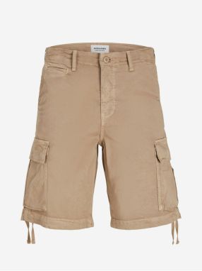 Béžové pánske cargo kraťasy Jack & Jones Cole