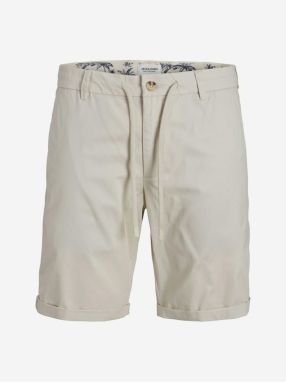 Krémové pánske chino kraťasy Jack & Jones Marco