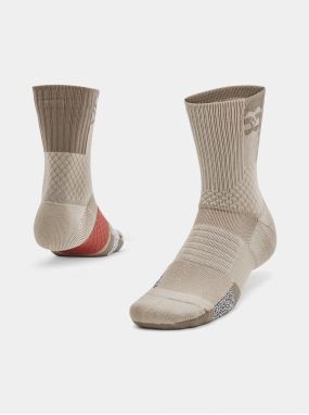 Svetlo hnedé športové ponožky Under Armour UA AD Playmaker 1pk Mid