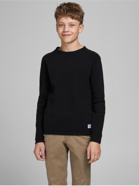 Čierny chlapčenský sveter Jack & Jones Ehill