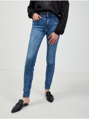 Modré dámske skinny fit rifle Guess