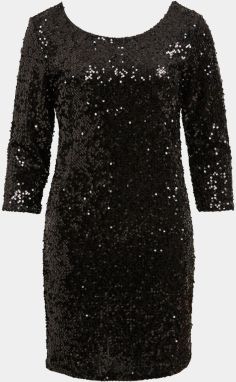 Čierne šaty s flitrami VILA Glitz