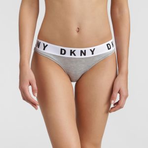 DKNY Intimates Cozy Boyfriend Bikini Heather Grey/ Black/ White