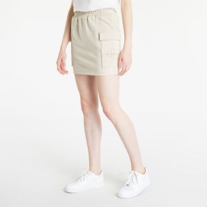 Calvin Klein Jeans Embroidered Monologo Straight Skirt Beige