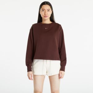 Nike Sportswear Modern Fleece Women's Oversized French Terry Crewneck Sweatshirt Earth/ Plum Eclipse