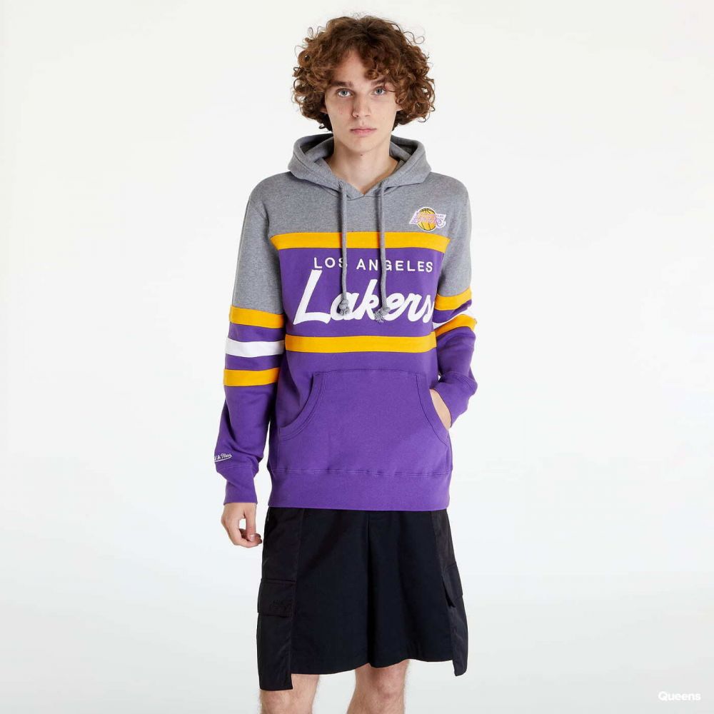 Mitchell & Ness Head Coach Hoodie Los Angeles Lakers Purple/ Grey