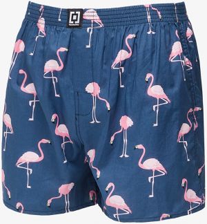 Horsefeathers Manny Boxer Shorts Blue/ Flamingos Print