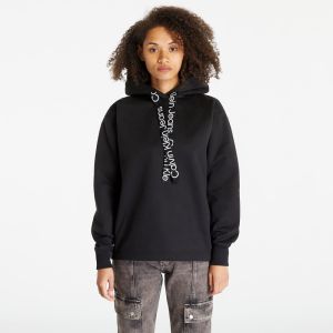 Calvin Klein Jeans Oversized Logo Tape Hoodie Black