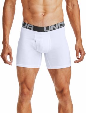 Under Armour Charged Cotton 6In 3 Pack White/ White