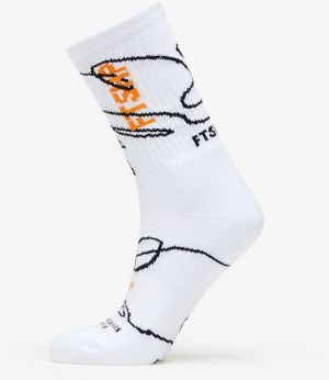Footshop The Skateboard Socks White/ Orange